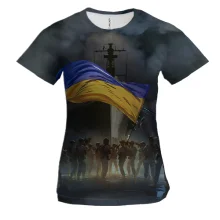 Женская 3D футболка Русский военный корабль...
