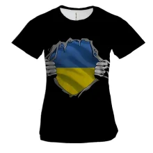 Жіноча 3D футболка Ukrainian inside