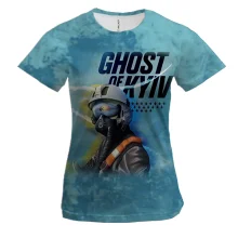 Женская 3D футболка Ghost of Kyiv