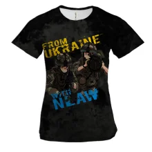 Женская 3D футболка From Ukraine With NLAW