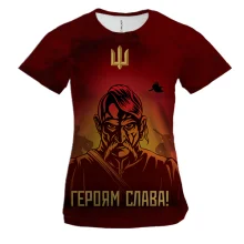 Женская 3D футболка Героям Слава!