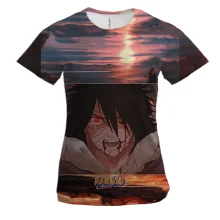 Женская 3D футболка Sasuke Uchiha 5