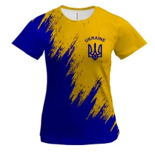 Женская 3D футболка Ukraine (желто-синяя)