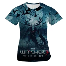 Женская 3D футболка Witcher 3 - Wild Hunt (постер)