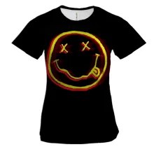 Женская 3D футболка Nirvana Smile