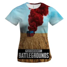 Жіноча 3D футболка PUBG - airdrop