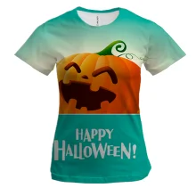 Женская 3D футболка Happy Halloween 5