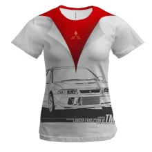 Женская 3D футболка Mitsubishi (рисунок)