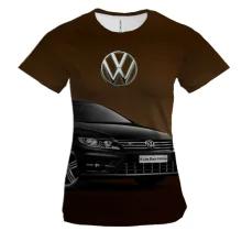 Женская 3D футболка Volkswagen Black Edition