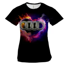 Жіноча 3D футболка I Love Audi