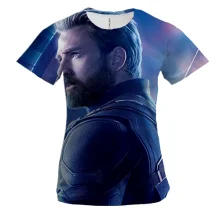 Женская 3D футболка Captain America portrait