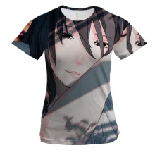 Женская 3D футболка Anime girl