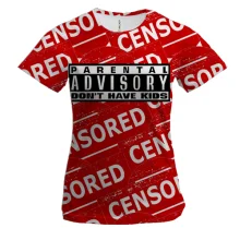 Женская 3D футболка Censored