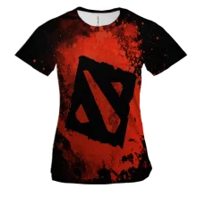 Женская 3D футболка Dota 2 арт брызги