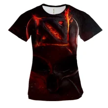 Жіноча 3D футболка Dota 2 з черепом