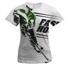 Женская 3D футболка Fast hockey