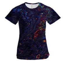 Женская 3D футболка Abstraction neon drops