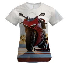 Женская 3D футболка Red motorcycle