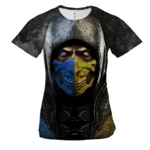 Жіноча 3D футболка Mortal Kombat - Sub Zero VS Scorpion