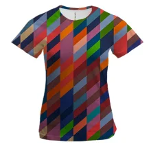 Женская 3D футболка Multicolored pattern