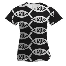 Женская 3D футболка Jesus