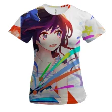 Женская 3D футболка Anime girl.