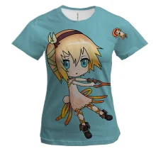 Женская 3D футболка Anime girl. Umbrella