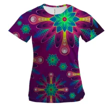Женская 3D футболка Color abstraction