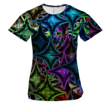 Жіноча 3D футболка Rainbow rhombuses