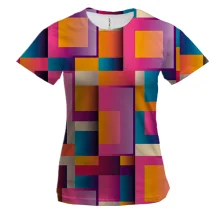 Жіноча 3D футболка Colored squares