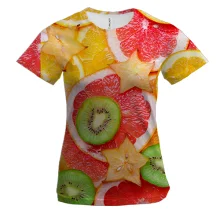 Женская 3D футболка Citrus pattern