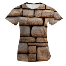 Жіноча 3D футболка Stone wall