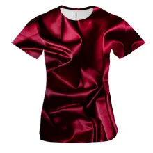 Жіноча 3D футболка Red satin