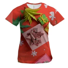 Женская 3D футболка New Year gifts 4