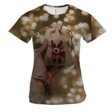 Женская 3D футболка Christmas toy 12