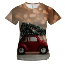 Женская 3D футболка Christmas toy 9
