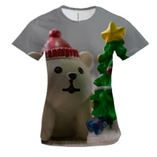 Женская 3D футболка Christmas toy 10