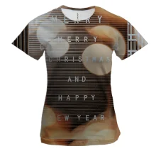 Женская 3D футболка New Year