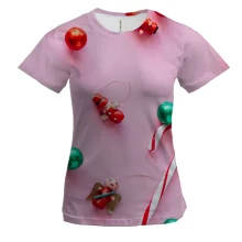 Женская 3D футболка Christmas candy