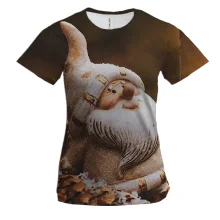 Женская 3D футболка Santa Claus toy