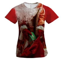 Женская 3D футболка Santa Claus with a bag
