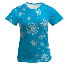 Женская 3D футболка Snowflakes pattern