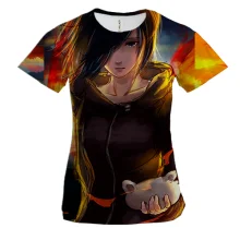 Жіноча 3D футболка Anime girl sunset