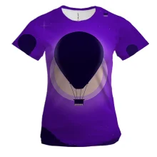 Жіноча 3D футболка Balloon purple