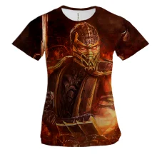Женская 3D футболка Mortal kombat