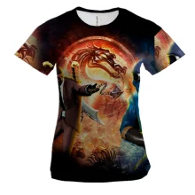 Женская 3D футболка MORTAL KOMBAT.