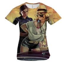 Жіноча 3D футболка GTA police girl