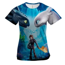 Женская 3D футболка How to Train Your Dragon: The Hidden World