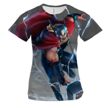 Женская 3D футболка Thor god