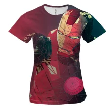 Жіноча 3D футболка Iron man attacks